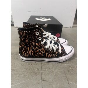 Converse CTAS Hi A17948F Sneakers Womens US 6 Incensed Black Leopard Print Shoes